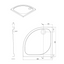 Detroit Low Profile Anti-Slip Quadrant Shower Tray - 800x800mm