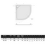 Georgia Quadrant Low Profile Hidden Waste Shower Tray – 800 x 800mm