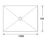 Wetroom Rectangle Shower Tray Centre Drain (1000mm x 1000mm)