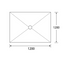 Wetroom Rectangle Shower Tray Centre Drain (1200mm x 1200mm)