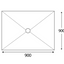 Wetroom Rectangle Shower Tray Centre Drain (900mm x 900mm)