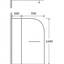 Navy Double Curved Bath Screen with Towel Rail