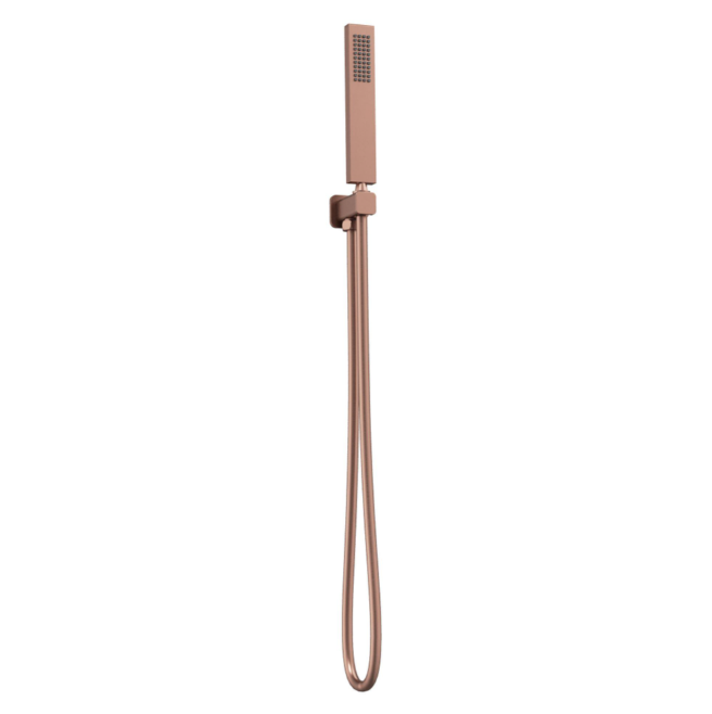 Marge Square Shower Handset & Holder With Built-In Outlet - Brushed Bronze N24