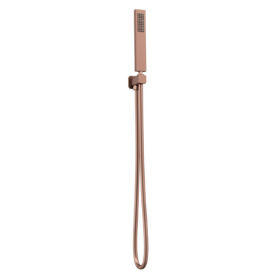 Marge Square Shower Handset & Holder With Built-In Outlet - Brushed Bronze N24