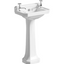 Elizabeth Traditional Cloakroom Basin & Pedestal, 2 Tap Hole