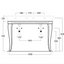 Laura Double Console Basin & Wooden Stand in Gloss White