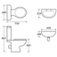 Dottie Doc M Accessible Toilet & Basin Pack with White Grab Rails