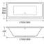 River Double Ended Reinforced Acrylic Bath – 1700 x 750mm