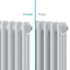 Nevada White Double Vertical Column Radiator - 1800x380mm