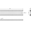 Nevada White Double Horizontal Column Radiator - 300x1370mm