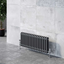 Nevada Grey Double Horizontal Column Radiator - 400mm