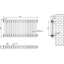 Nevada Grey Double Horizontal Column Radiator - 400mm