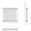 Nevada White Double Horizontal Column Radiator - 600x605mm