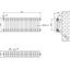Nevada Quadruple Horizontal Column Radiator - 300x785mm - Grey