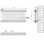 Nevada Quadruple Horizontal Column Radiator - 400x785mm - Grey