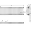 Nevada Quadruple Horizontal Column Radiator - 400x1190mm - Grey