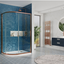Murphy Brushed Bronze Sliding Shower Door Quadrant - 1200x800mm N24