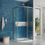 Murphy Brushed Nickel Sliding Shower Door Quadrant - 900x900mm N24