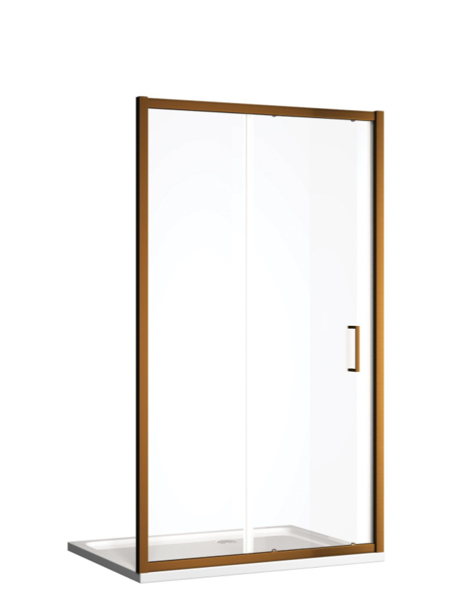 Murphy 1400mm Sliding Shower Door - Brushed Bronze N24