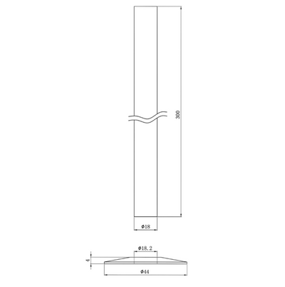 Pipe Sleeve Kit 300mm - Antique Brass N24