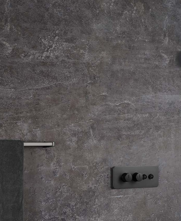 Bisbee Dual Outlet Concealed Shower Valve - Gunmetal