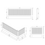 Jack Ribbed End Bath Panel & Corner Post in Walnut N24