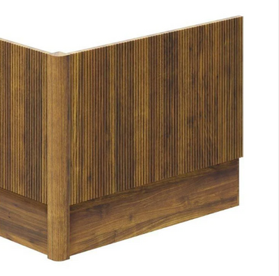 Jack Ribbed End Bath Panel & Corner Post in Walnut N24