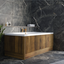 Jack Ribbed End Bath Panel & Corner Post in Walnut N24