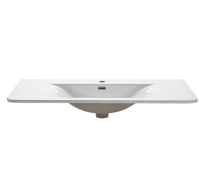 Jack 1000mm Ribbed Floorstanding Vanity Unit with Drawers in Blue with Gloss White Ceramic Basin N24