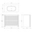 Jack 1000mm Ribbed Floorstanding Vanity Unit with Doors in Walnut with Gloss White Ceramic Basin N24