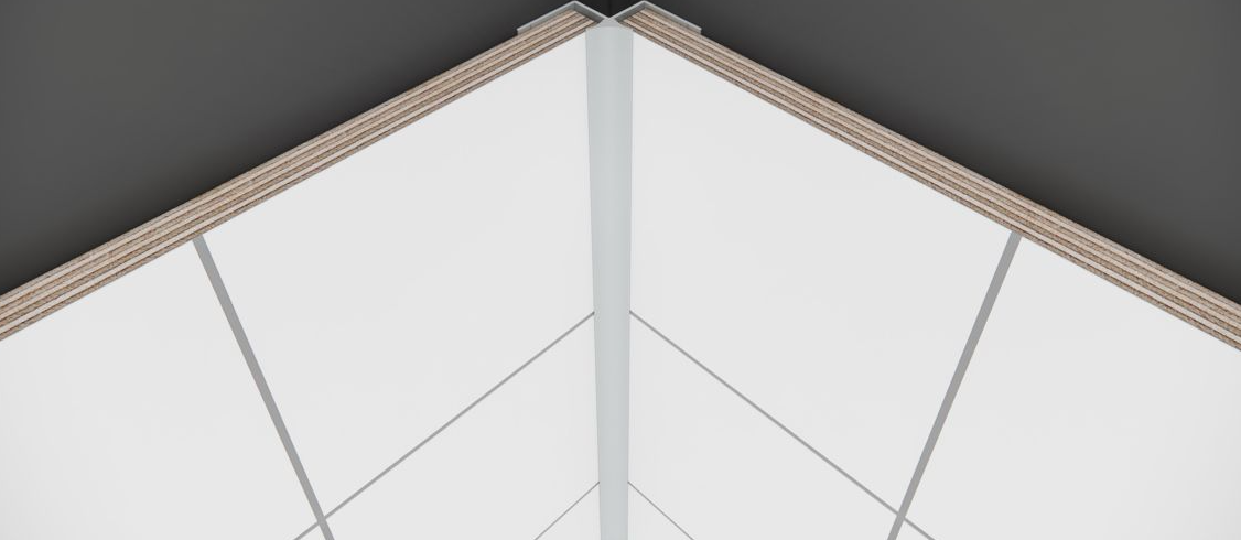 Fibo Aluminium 135° Internal Profile 2.4m