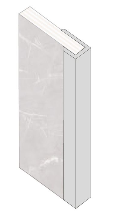 Fibo J-Shaped End Cap Profile 2.4m