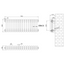 Nevada White Triple Horizontal Column Radiator - 300mm