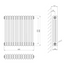 Nevada Grey Triple Horizontal Column Radiator - 600x605mm