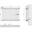 Nevada Grey Triple Horizontal Column Radiator - 600x785mm