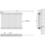 Nevada Grey Triple Horizontal Column Radiator - 600x1190mm