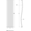 Nebraska 1785 x 413mm Vertical Wave Radiator – White