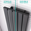 Michigan Grey Double Horizontal Flat Panel Radiator - 475x1600mm