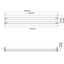 Michigan Grey Single Horizontal Flat Panel Radiator -340x1600mm