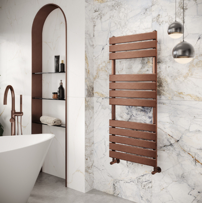 Liberty Brushed Bronze Heated Towel Rail 1200x500mm N24