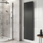 Michigan Grey Single Vertical Flat Panel Radiator - 1800x475mm
