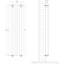 Michigan Grey Single Vertical Flat Panel Radiator - 1800x475mm