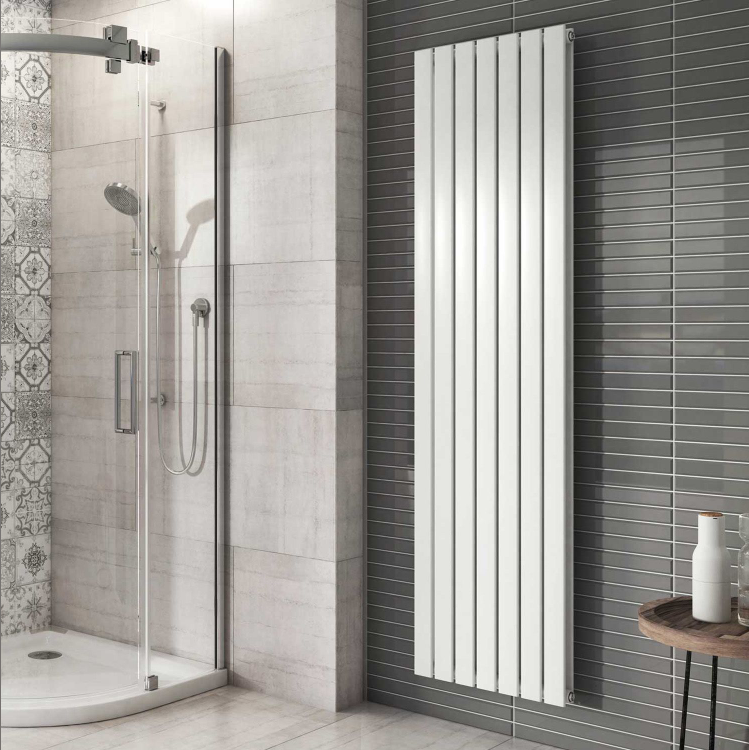 Michigan White Single Vertical Flat Panel Radiator - 1800x475mm