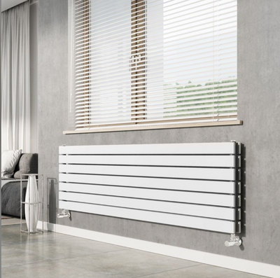Michigan White Single Horizontal Flat Panel Radiator -610x1800mm
