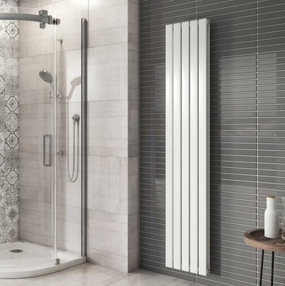 Michigan White Single Vertical Flat Panel Radiator - 1800x340mm