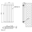 Michigan White Double Horizontal Flat Panel Radiator - 600 x 272mm