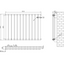 Michigan Black Double Horizontal Flat Panel Radiator - 600 x 816mm