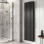 Michigan Grey Double Vertical Flat Panel Radiator - 1200x476mm