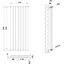 Michigan Grey Double Vertical Flat Panel Radiator - 1200x476mm