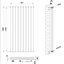 Michigan Grey Double Vertical Flat Panel Radiator - 1200x612mm